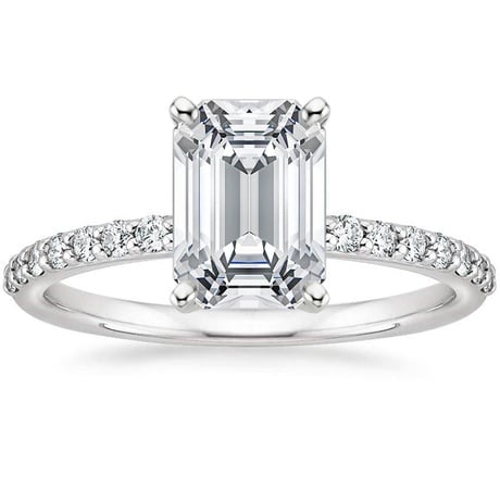 18K White Gold Petite Shared Prong Bridal Set (1/2 ct. tw.)