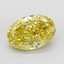 14.54 Ct. Fancy Intense  Yellow Oval Lab Grown Diamond