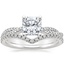 18K White Gold Petite Luxe Twisted Vine Diamond Ring (1/4 ct. tw.) with Flair Diamond Ring (1/6 ct. tw.)