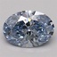 1.16 Ct. Fancy Vivid Blue Oval Lab Grown Diamond