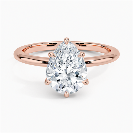 14K Rose Gold Esme Hidden Halo Diamond Ring