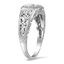 The Guenevere Ring, smalltop view on a hand