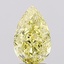 2.59 Ct. Fancy Vivid  Yellow Pear Lab Grown Diamond