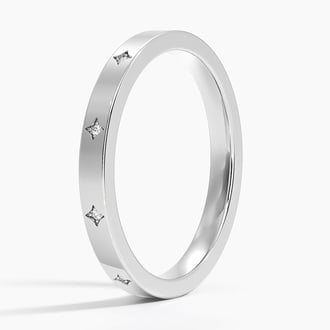 Elara 2mm Diamond Ring in Platinum