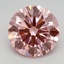 2.44 Ct. Fancy Vivid Pink Round Lab Grown Diamond