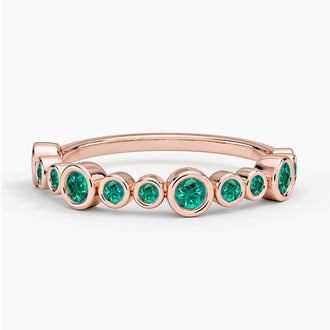 Portofino Bezel Lab Emerald Ring