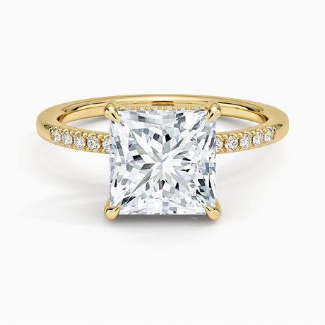 18K Yellow Gold Viviana One-Quarter Coverage Diamond Ring