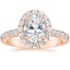 14K Rose Gold Sienna Halo Three-Quarter Coverage Diamond Ring (3/4 ct. tw.), smalltop view