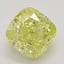 1.12 Ct. Fancy Vivid Yellow Cushion Diamond