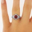 The Alora Ring, smalltop view on a hand