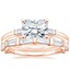 14K Rose Gold East West Tapered Baguette Diamond Ring with Memoir Baguette Diamond Ring (3/4 ct. tw.)