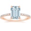 14K Rose Gold Viviana Three-Quarter Coverage Diamond Ring, smalltop view