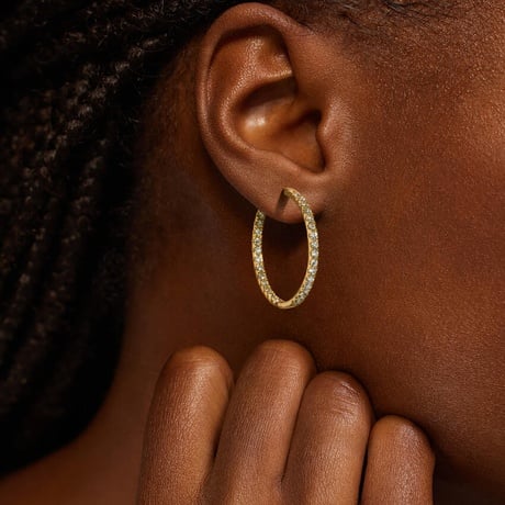 Perfect Luxe Hoop Lab Grown Diamond Earrings