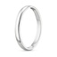 18K White Gold 2mm Slim Profile Wedding Ring, smallside view