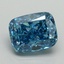 1.19 Ct. Fancy Vivid Malibu Blue Cushion Lab Grown Diamond