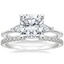 18K White Gold Leighton Asymmetrical Diamond Ring with Luxe Sia Diamond Open Ring (1/5 ct. tw.)