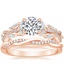 14K Rose Gold Luxe Secret Garden Diamond Ring (3/4 ct. tw.) with Petite Twisted Vine Diamond Ring (1/8 ct. tw.)