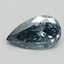 0.90 Ct. Fancy Intense Greenish Blue Pear Lab Grown Diamond