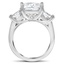 Three Stone Trellis Diamond Ring with Surprise Gallery, smallside view