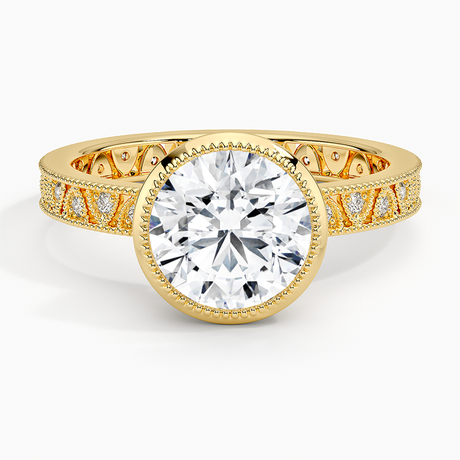 18K Yellow Gold Sinclair Art Deco Diamond Ring (1/6 ct. tw.)