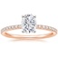 14K Rose Gold Ballad Half Coverage Diamond Ring (1/8 ct. tw.), smalltop view