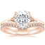 14KR Moissanite Reverie Ring with Flair Diamond Ring (1/6 ct. tw.), smalltop view