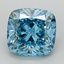 5.52 Ct. Fancy Vivid Blue Cushion Lab Grown Diamond
