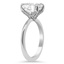 Emerald Cut Diamond Hidden Accent Engagement Ring, smallside view
