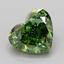1.50 Ct. Fancy Vivid Green Heart Lab Grown Diamond