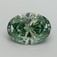1.58 Ct. Fancy Vivid Green Oval Lab Grown Diamond
