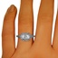 The Rozalia Ring, smalltop view on a hand
