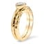 Hammered Matched Set with Horizontal Pear-Shaped Diamond, smallview