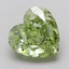 2.05 Ct. Fancy Vivid  Green Heart Lab Grown Diamond