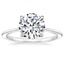 Platinum Petite Secret Halo Diamond Ring, smalltop view