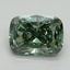 3.10 Ct. Fancy Vivid Pacific Green Cushion Lab Grown Diamond