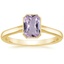 18K Yellow Gold Luna 2mm Bezel Ring, smalltop view