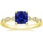 18K Yellow Gold Tiara Milgrain Diamond Ring (1/10 ct. tw.), smalltop view