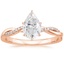 14K Rose Gold Petite Twisted Vine Diamond Ring (1/8 ct. tw.), smalltop view