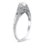 The Elayne Ring, smalltop view on a hand