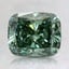 2.0 Ct. Fancy Vivid Pacific Green Cushion Lab Grown Diamond