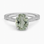 18K White Gold Elsie Engraved Ring, smalltop view