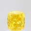 1.01 Ct. Fancy Vivid Yellow Cushion Lab Grown Diamond