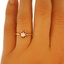 The Nita Ring, smalltop view on a hand