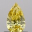 0.62 Ct. Fancy Vivid Yellow Pear Lab Grown Diamond