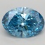 2.04 Ct. Fancy Vivid Blue Oval Lab Grown Diamond