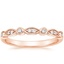 14K Rose Gold Coronet Diamond Ring, smalltop view