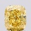 1.51 Ct. Fancy Vivid Yellow Cushion Lab Grown Diamond