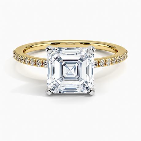 14K Yellow Gold Ballad Half Coverage Diamond Ring (1/8 ct. tw.)
