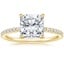 18K Yellow Gold Perfect Fit Three-Quarter Diamond Ring (1/4 ct. tw.), smalltop view