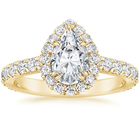 18K Yellow Gold Luxe Sienna Halo Diamond Bridal Set (1 3/8 ct. tw.)